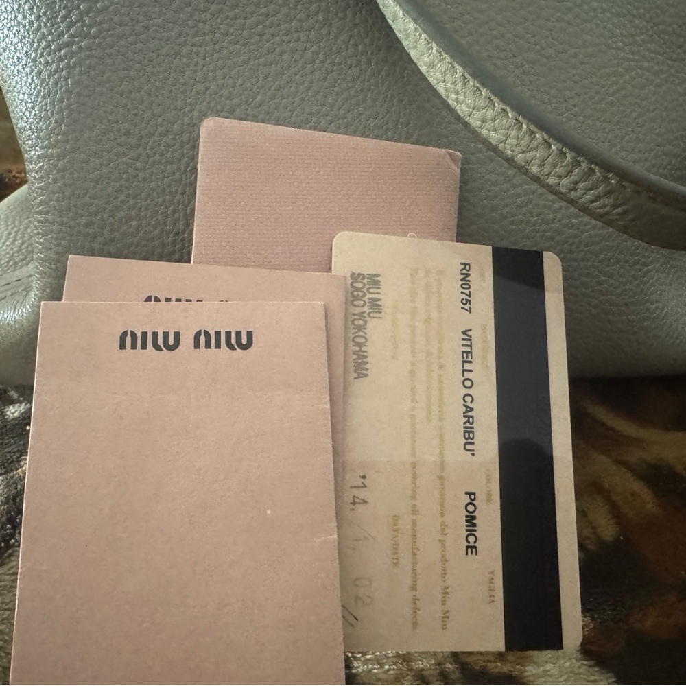 Miu Miu Gray Leather Shoulder Bag - Picture 12 of 12